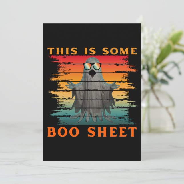 Convite Isto é alguma folha de boo divertida fantasma de h (Em pé/Frente)
