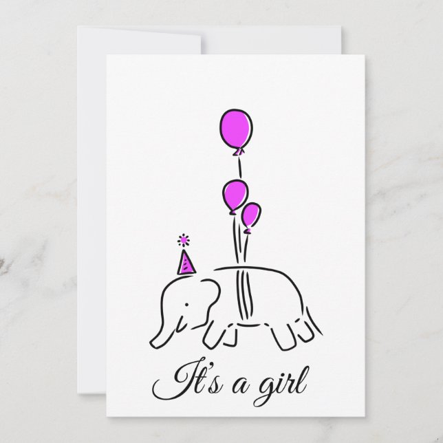 Convite It’s a girl (Frente)