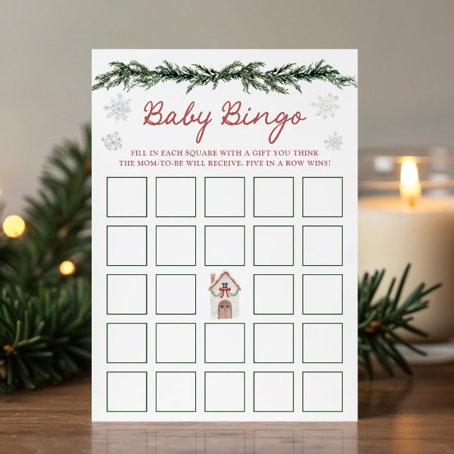 Convite It Takes a Village Baby Shower Bingo Card (Criador carregado)