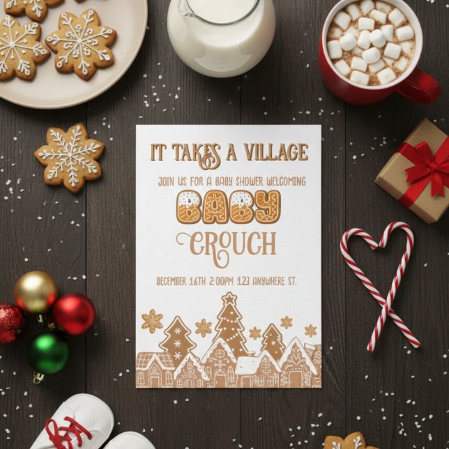 Convite "it takes a village" baby shower invitation  (Criador carregado)