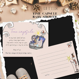 Convite It Takes a Village Baby Shower Time Capsule Card