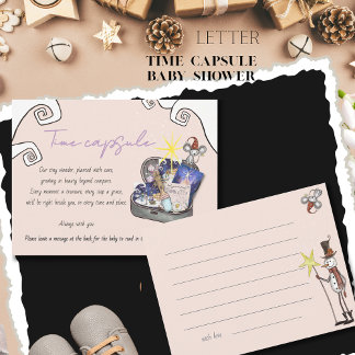 Convite It Takes a Village Baby Shower Time Capsule Card