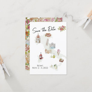 Convite Itália, viagem à Itália, Save the Date italiano