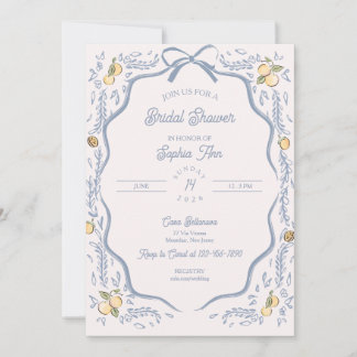 Convite Italian Amalfi Coastal Bridal Shower Invitation