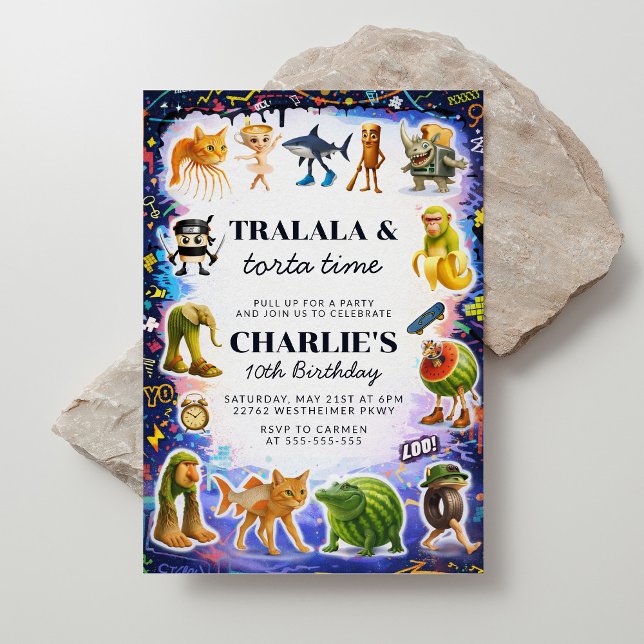 Convite Italian Brainrot Birthday (Criador carregado)