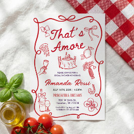 Convite Italian Bridal Shower Invitation, That's Amore 