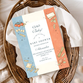 Convite Italian Café Doodle Baby Shower