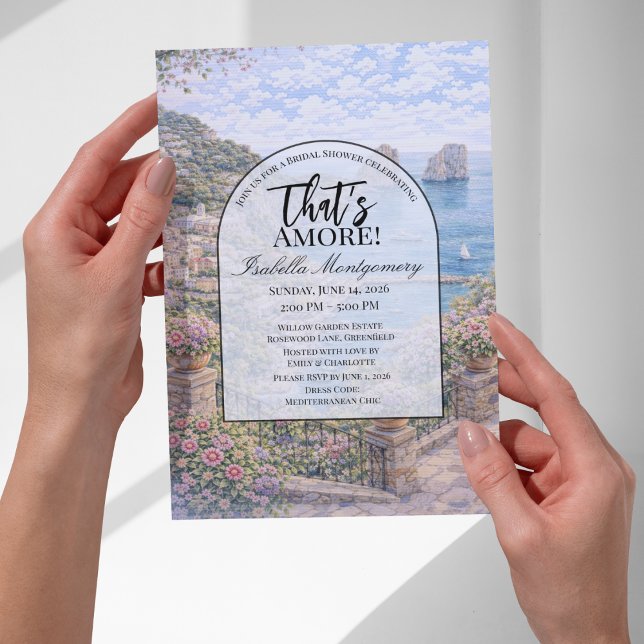 Convite Italian Capri That’s Amore Bridal Shower (Italian Capri That’s Amore Bridal Shower Invitations
)