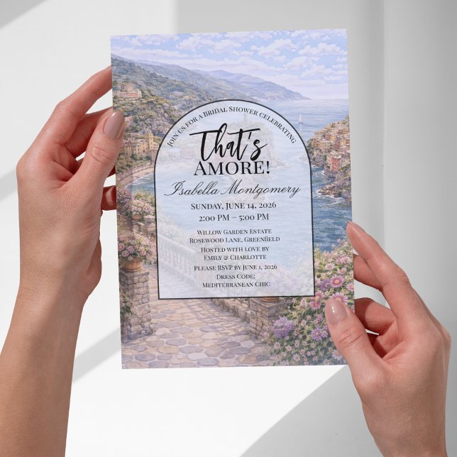 Convite Italian Cinque Terre That’s Amore Bridal Shower (Italian Cinque Terre That’s Amore Bridal Shower Invitations
)