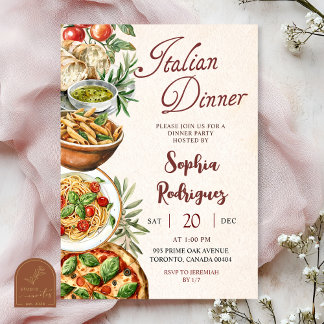Convite Italian Dinner Party Invitation
