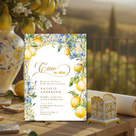 Convite Italian Floral Lemon Ciao To Miss Bridal Shower