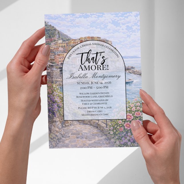 Convite Italian Manarola That’s Amore Bridal Shower (Italian Manarola That’s Amore Bridal Shower Invitations
)