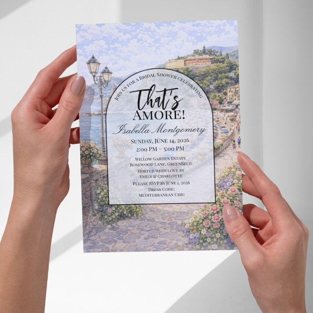 Convite Italian Monterosso al Mare That’s Amore (Italian Monterosso al Mare That’s Amore Invitations
)