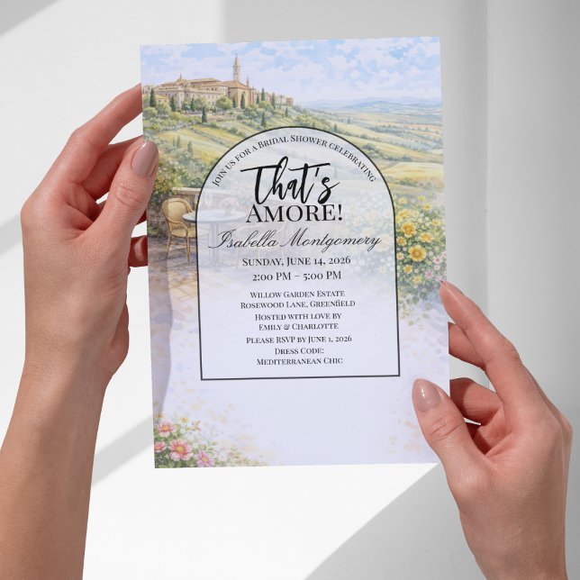 Convite Italian Pienza That’s Amore Bridal Shower (Italian Pienza That’s Amore Bridal Shower Invitations
)
