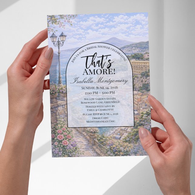 Convite Italian Sorrento That’s Amore Bridal Shower (Italian Sorrento That’s Amore Bridal Shower Invitations
)