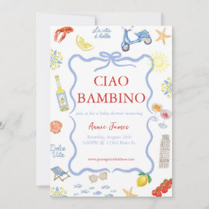 Convite Italiano Ciao Bambino