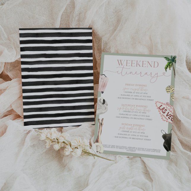 Convite Itinerário da Bachelorette de Las Vegas (Criador carregado)