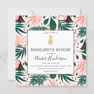 Convite Itinerário da Bachelorette Tropical Beach