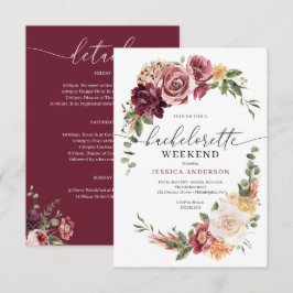 Convite Itinerário da Festa de solteira russa do Country B