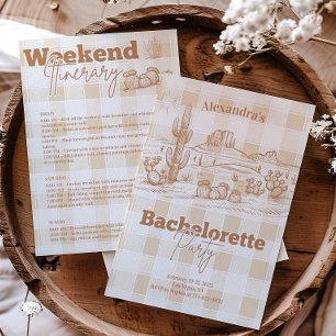 Convite Itinerário da Trip de Sedona Bachelorette