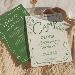 Convite Itinerário de Acampamento Verde da Camp Bacheloret