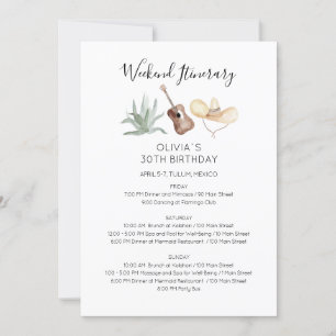 Convite Itinerário de Aniversário do Final de Se