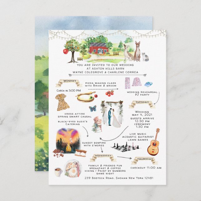 Convite Itinerário de Ashton para Colinas no Fim d (Frente/Verso)