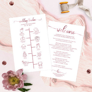 Convite Itinerário de Casamento Coquetel - Ícone de Boas-V