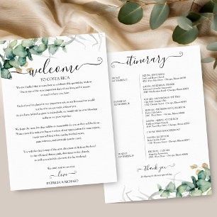 Convite Itinerário de Casamento de Fim de Semana Para Conv