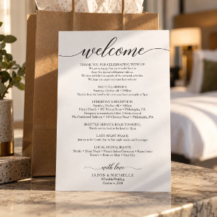 Convite Itinerário de Casamento de Roteiro Clássico - Boas