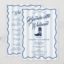 Convite Itinerário de Despedida de Solteira Botas de Rodei