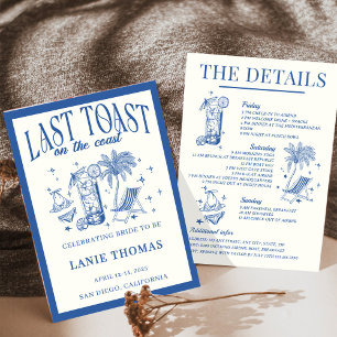 Convite Itinerário de despedida de solteira Last Toast on 