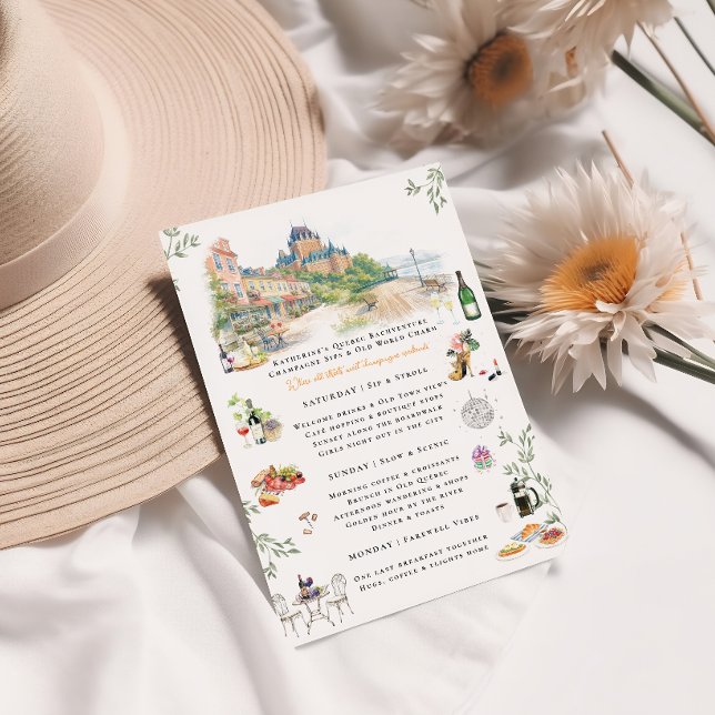 Convite Itinerário de Despedida de Solteira na Cidade de Q (Criador carregado)