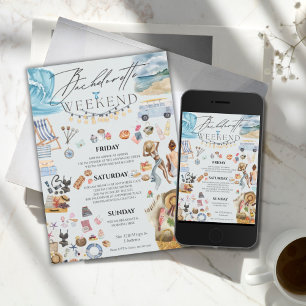 Convite itinerário de despedida de solteira no acampamento