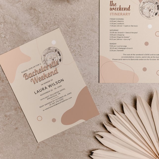 Convite Itinerário de Festa de Fim de Semana do Disco Retr (Criador carregado)