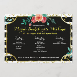 Convite Itinerário de Festa de solteira Elegante