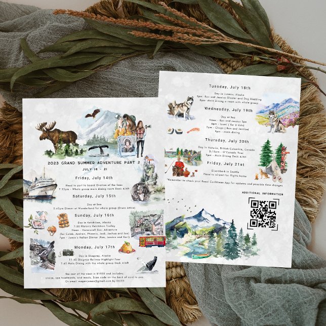 Convite Itinerário de Fim de Semana Bachelorette | Cruzeir (Criador carregado)