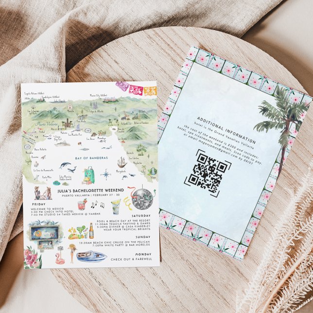 Convite Itinerário de Fim de Semana Bachelorette | Puerto  (Criador carregado)