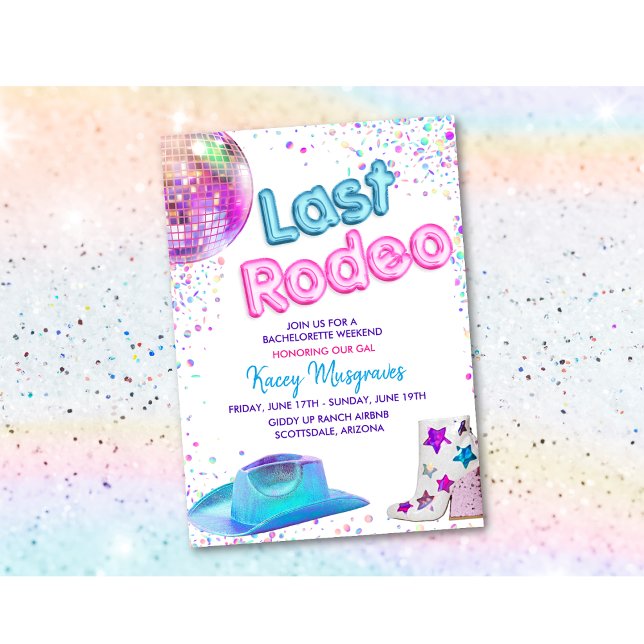 Convite Itinerário de Fim de Semana da Despedida de Soltei (Criador carregado)