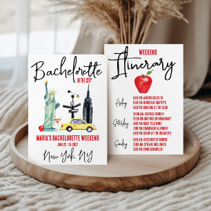 Convite Itinerário de Fim de Semana da Festa de solteira