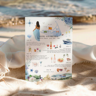 Convite Itinerário de Fim de Semana de Aniversário Menor