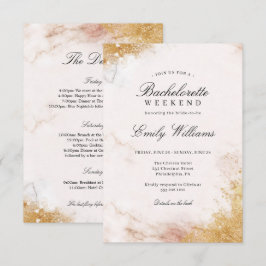 Convite Itinerário de Fim de Semana de Bachelorett