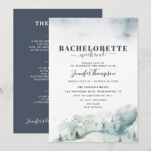 Convite Itinerário de Fim de Semana de Bachelorette de Ca