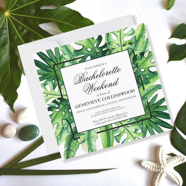 Convite Itinerário de Fim de Semana de Baquelorette Botâni (Criador carregado)