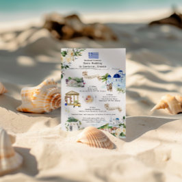 Convite Itinerário de Fim de Semana de Casamento | Santori