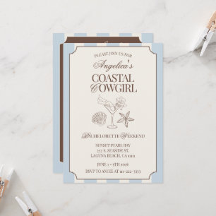 Convite Itinerário de Fim de Semana de Despedida de Soltei