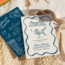 Convite Itinerário de Fim de Semana de Despedida de Soltei