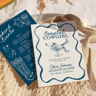 Convite Itinerário de Fim de Semana de Despedida de Soltei