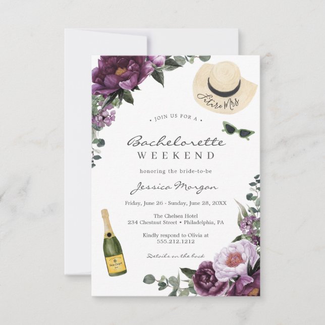 Convite Itinerário de Fim de Semana de festa de so (Frente)