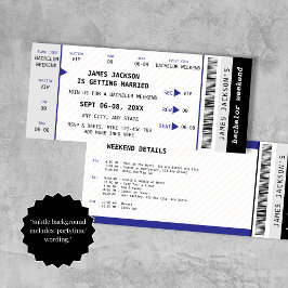 Convite Itinerário de Fim de Semana do Solteiro do Music C